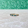 vintage eternity ring goud met hartjes topaas en diamant