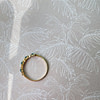 vintage eternity ring goud met hartjes topaas en diamant