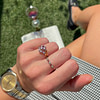 vintage ringen met robijn, diamant en zirkonia