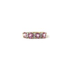 vintage ring goud met roze saffier en diamant