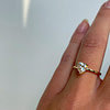 14k gouden ring hart vorm diamant