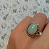 jade ring groot vintage 9 karaat goud