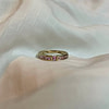 gouden ring roze steen saffier eternity vintage