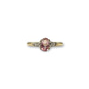 vintage ring roze steen topaas en diamant