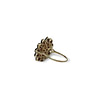 gouden ring granaat groot bloem cluster ring