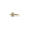 opaal ring klavertje met diamant 9 karaat goud