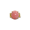 vintage ring roze steen nefriet jade 9k goud