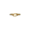 vintage gouden parel ring met lusje 9k goud