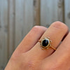 vintage onyx ring ovaal 9 karaat goud