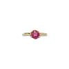 vintage ring roze topaas solitair 9 karaat goud