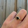 vintage ring zwart hartje van onyx