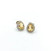 gouden oorbellen citrien druppel diamant cluster