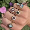 vintage gouden ringen met opaal cluster