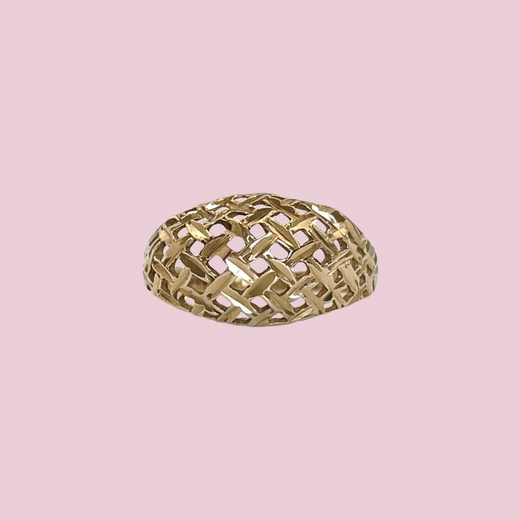 vintage dome ring filigree goud