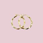 gouden_oorbellen_oorringen_twisted_hoops_creolen_sieradenmeisje gouden oorringen gedraaid vintage oorbellen van goud
