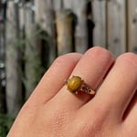 ring tijgeroog cabochon gouden dames ring