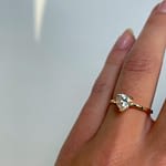 14k gouden ring hart vorm diamant