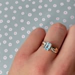 topaas ring emerald cut vintage gouden ring