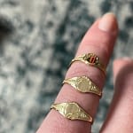 dames zegelring pink klein 9 karaat goud