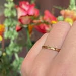 vintage gedraaide ring 9 karaat goud gevlochten