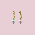 gouden oorbellen kristal druppels oorhangers