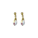 9k gouden oorbellen kristal druppels hangers