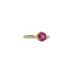 gouden ring roze steen topaas vintage
