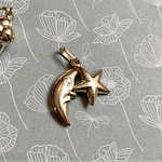 maan en ster hanger bedel karaat goud