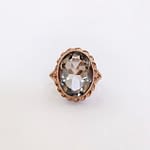 vintage ring rookkwarts rose goud 9 karaat