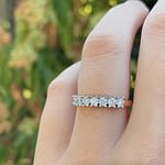 vintage rij ring cz zirkonia