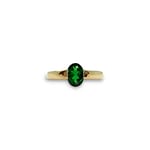 vintage_ring_chrome_diopside_9_karaat vintage ring met chrome diopside van 9 karaat