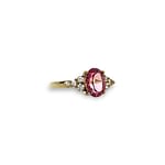roze steen ring roze toermalijn vintage