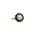 vintage ring opaal saffier bloem cluster