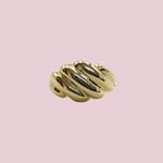 vintage croissant ring goud