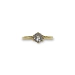 vintage maansteen ring solitair goud