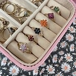 vintage gouden ringen met bloemetje cluster