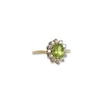 vintage ring peridot en zirkonia