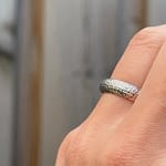 vintage ring witgoud band