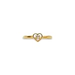 vintage ring hartje cz 18k goud