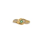 vintage ring smaragd 18k goud