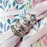 vintage ringen witgoud 18 karaat