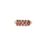vintage toermalijn ring roze markies geslepen