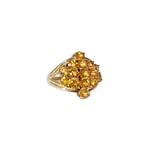 vintage ring citrien cluster 9 karaat goud