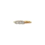 gouden vintage ring diamant trilogie