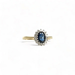 ring met saffier en diamantjes