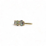 ring topaas en diamantjes 10 karaat goud