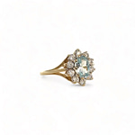 vintage topaas entourage ring met cz