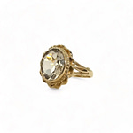 vintage kwarts ring goud