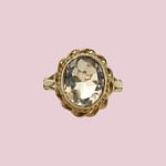 vintage ring rookkwarts goud