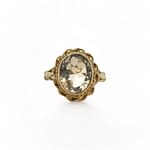 vintage ring steen in zetkastje kwarts